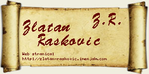 Zlatan Rašković vizit kartica